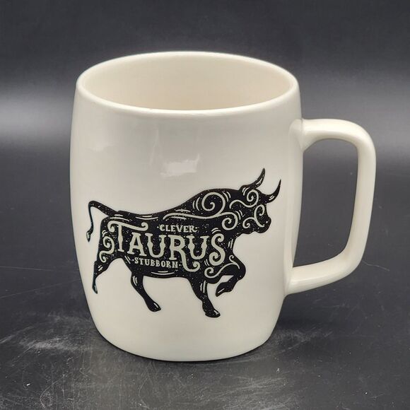 Taurus Mug Zodiac Astrology Sign Threshold Bull Coffee Cup Clever Stubborn - Picture 1 of 6